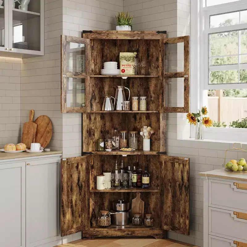 Meuble d'angle de style fermette