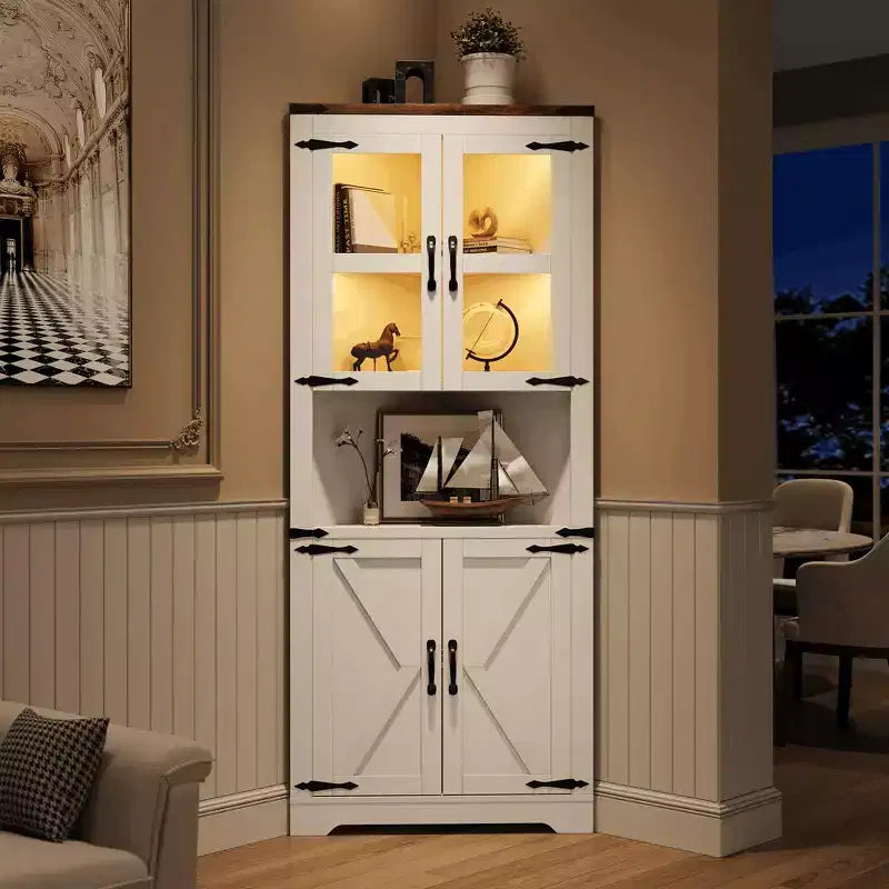 Meuble d'angle de style fermette