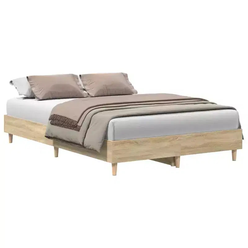 Cadre de lit 152 x 203 cm, bois manufacturé