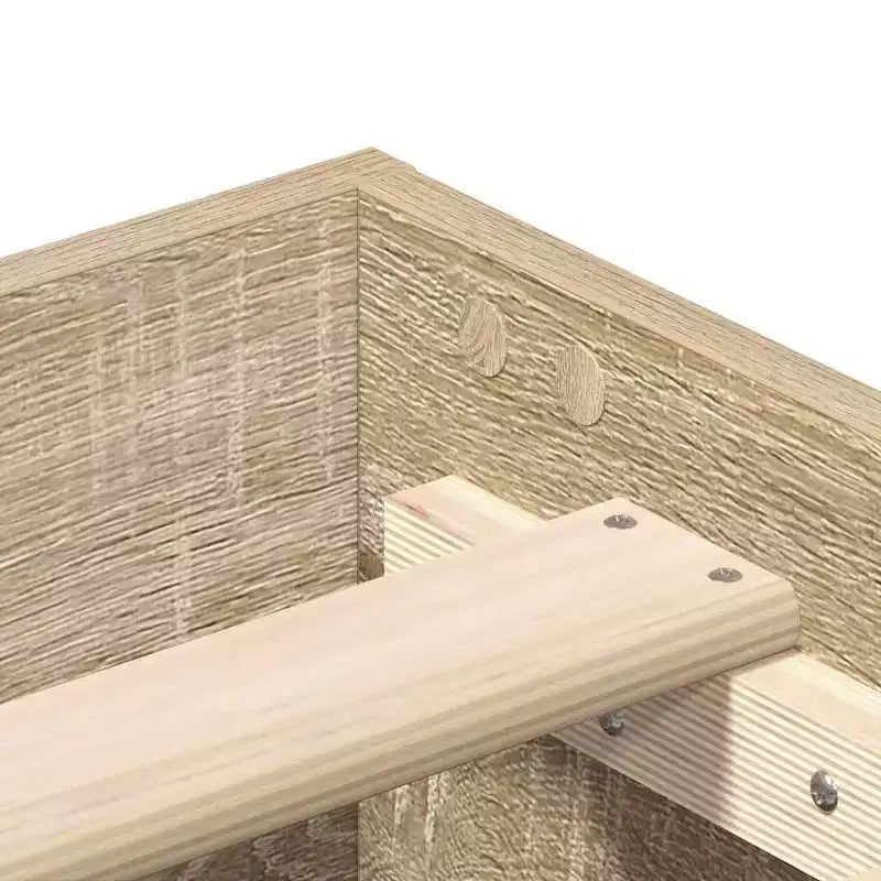 Cadre de lit 152 x 203 cm, bois manufacturé