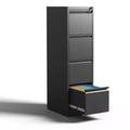 4 Drawer Metal Vertical File Cabinet with Lock Office Home Steel Vertical File Cabinet