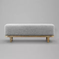 Art Leon End of Bed Bench, Modern Fabric Upholstered Bench, Entryway Bench Ottoman with Rubber Wood Legs for Bedroom Living Room Hallway