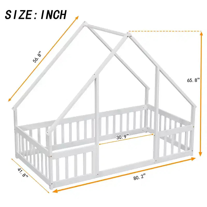 Lit mezzanine King Rangement sous le lit Grande capacité de poids Métal robuste