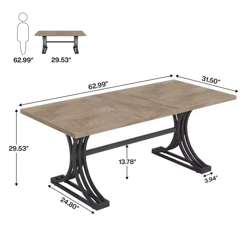 Table à manger en métal doré effet marbre, table de cuisine moderne, élégante et facile à monter