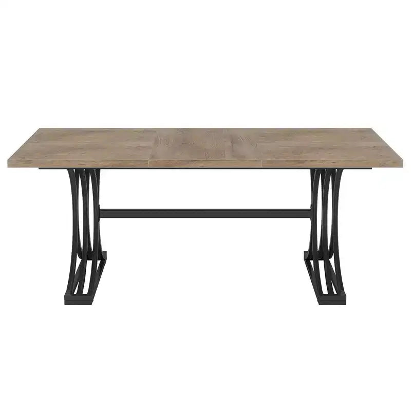 Table à manger en métal doré effet marbre, table de cuisine moderne, élégante et facile à monter