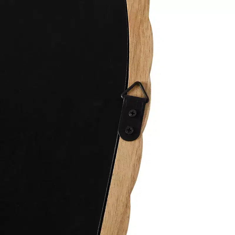 Miroir décoratif mural en arc de 24 x 36 po avec cadre élégamment tressé en bois d'hévéa, accent moderne pour chambre à coucher, salle de bain, salon