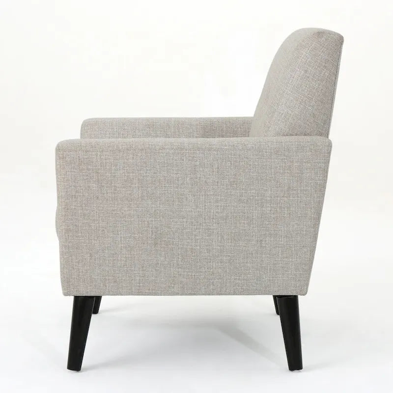 31.1 Upholstered Button Tufted Club Chair with Rubber Legs