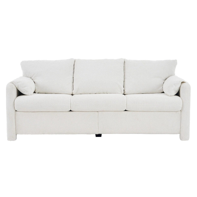 3-Seater Sofa 77 Chenille Couch - Plush Triple Seater Sofa with High-Density Foam Cushions, Deep Seat Living Room Couch