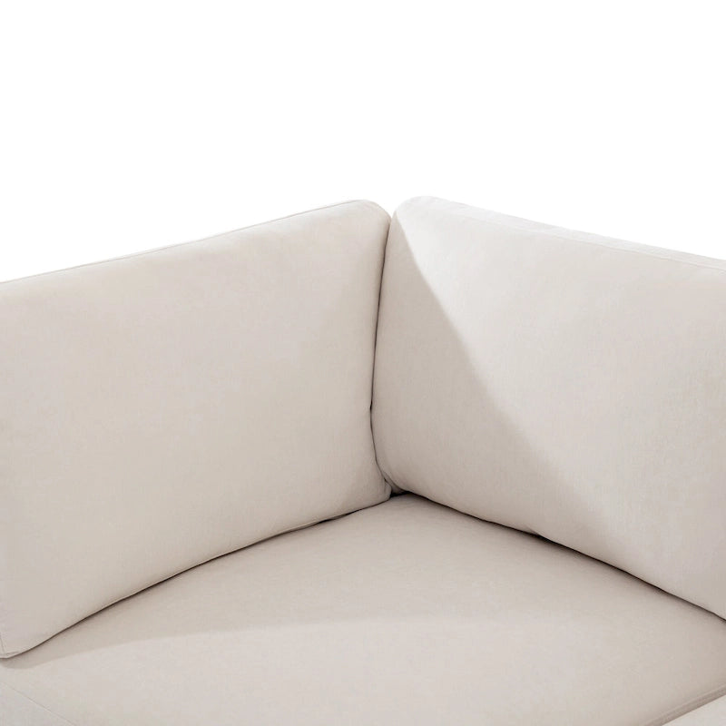 100.4 Spacious U-Shape 6 Seater Sectional Sofa with Removable Ottomans and Pillow, Flexible Configuration
