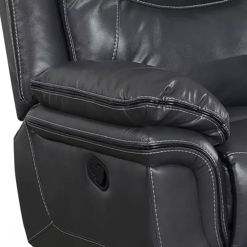 Isabella Upholstered Console Loveseat Gray: Storage, Cup Holders - Steve Silver Co.