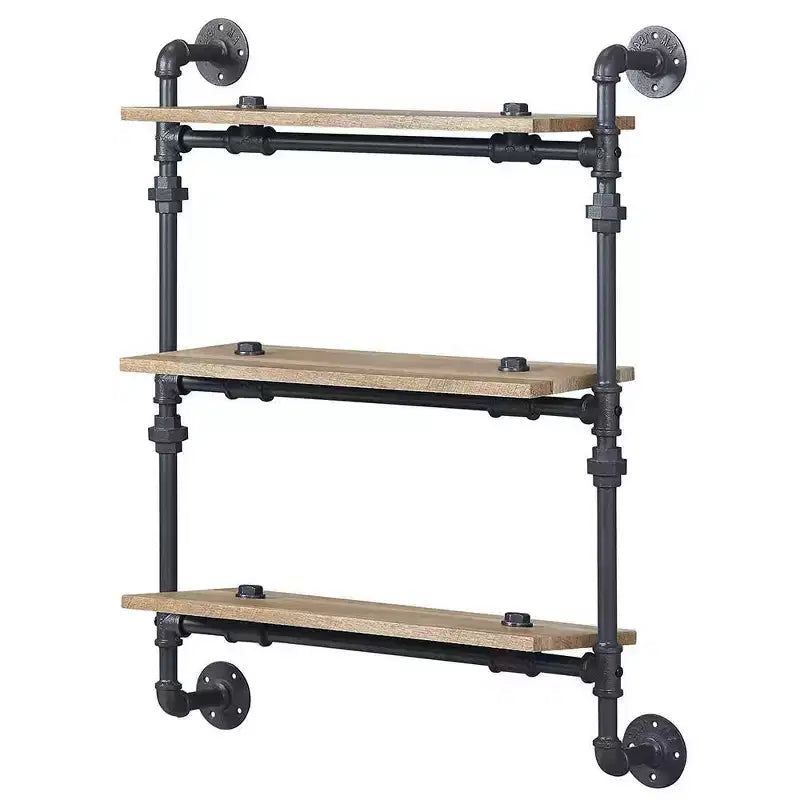 35" Brantley Decorative Bookshelf Oak & Sandy Black Finish - Acme Furniture