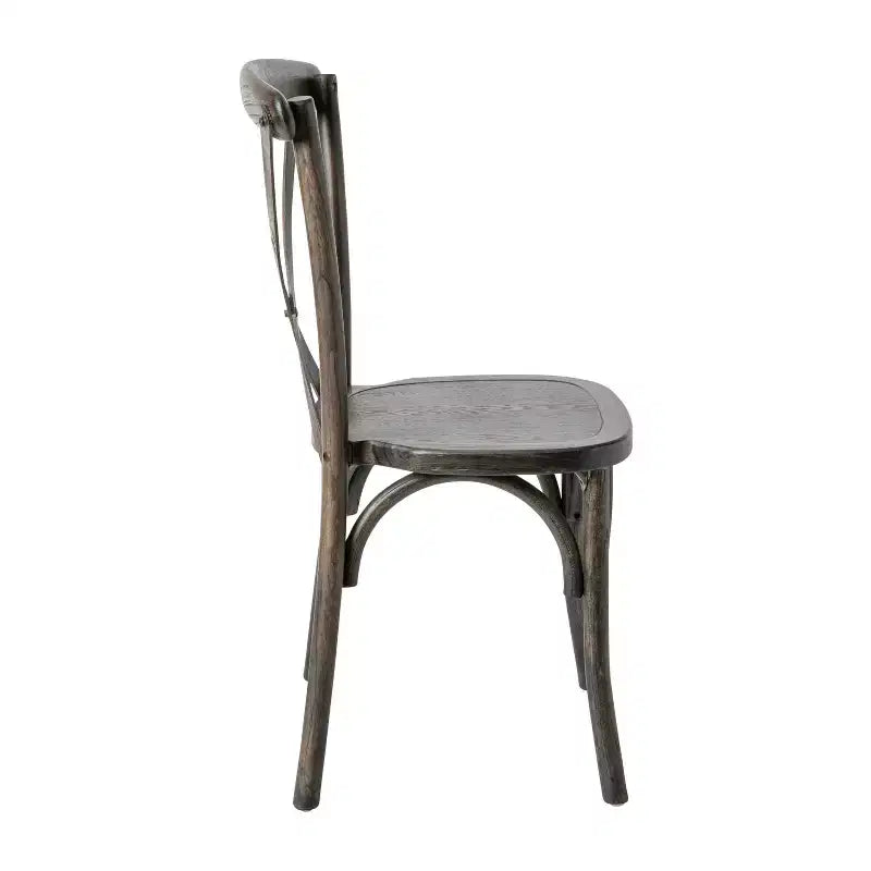 Merrick Lane Davisburg Stackable Wooden Cross Back Bistro Dining Chair