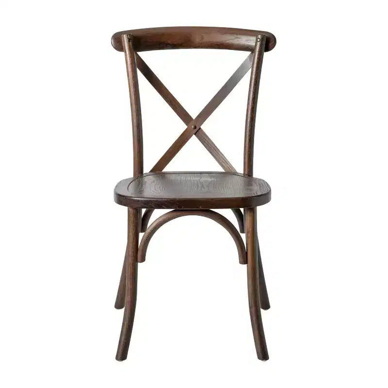 Merrick Lane Davisburg Stackable Wooden Cross Back Bistro Dining Chair