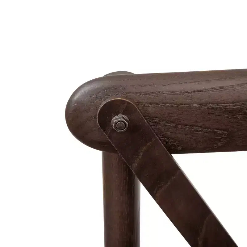 Merrick Lane Davisburg Stackable Wooden Cross Back Bistro Dining Chair
