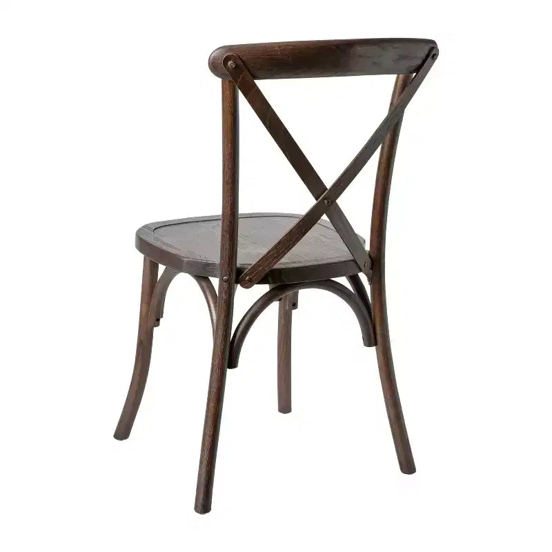 Merrick Lane Davisburg Stackable Wooden Cross Back Bistro Dining Chair