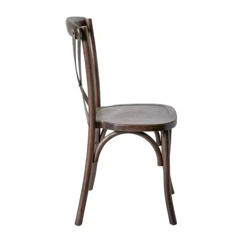 Merrick Lane Davisburg Stackable Wooden Cross Back Bistro Dining Chair