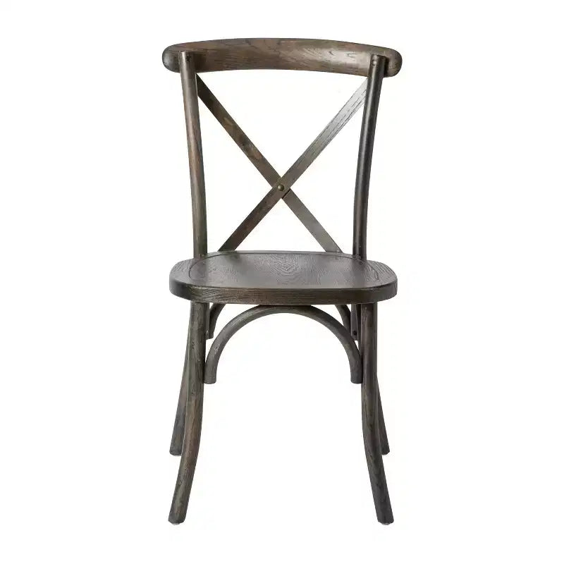 Merrick Lane Davisburg Stackable Wooden Cross Back Bistro Dining Chair