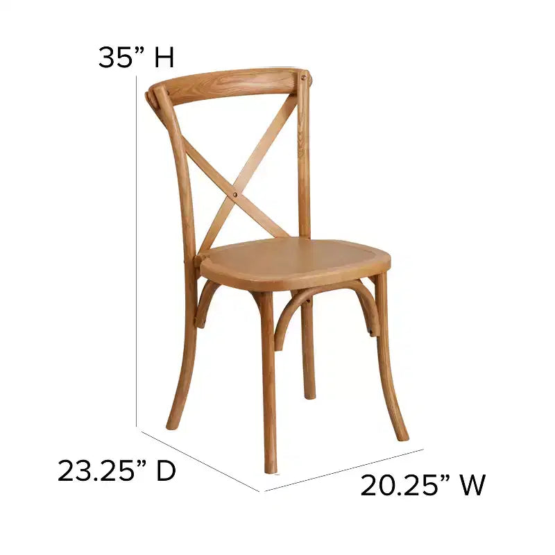 Merrick Lane Davisburg Stackable Wooden Cross Back Bistro Dining Chair