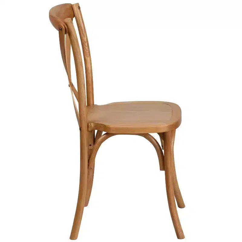 Merrick Lane Davisburg Stackable Wooden Cross Back Bistro Dining Chair