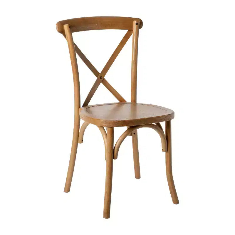 Merrick Lane Davisburg Stackable Wooden Cross Back Bistro Dining Chair