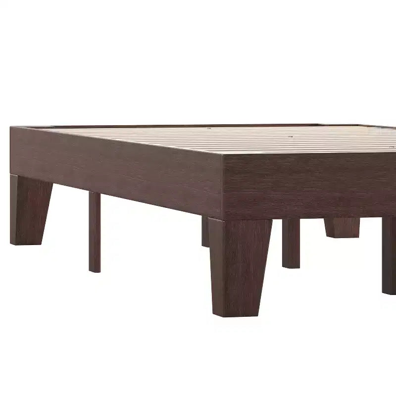 Merrick Lane Eduardo Platform Bed Frame, Solid Wood Platform Bed Frame With Slatted Support, No Box Spring Needed
