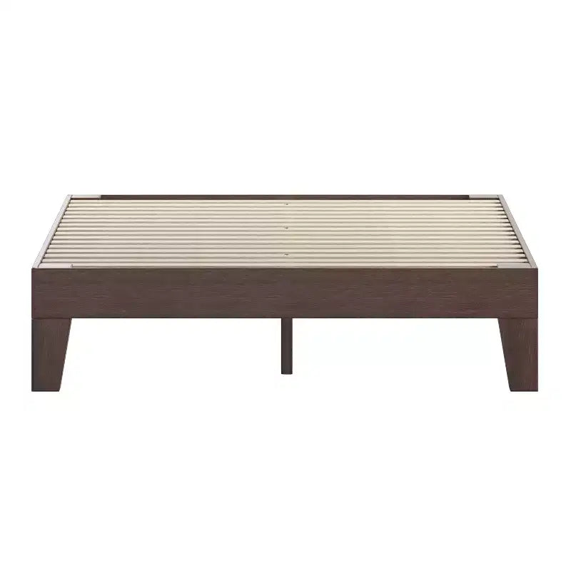 Merrick Lane Eduardo Platform Bed Frame, Solid Wood Platform Bed Frame With Slatted Support, No Box Spring Needed