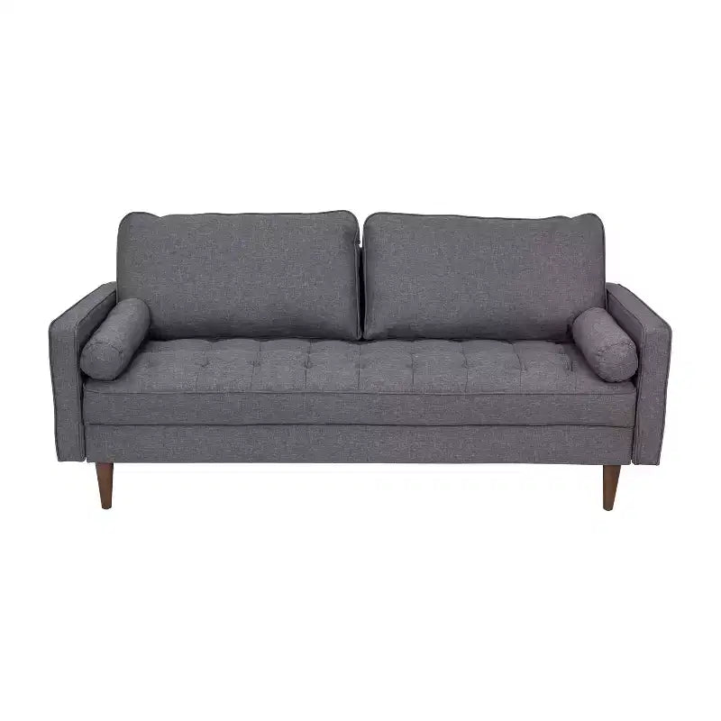 Flash Furniture Hudson Mid-Century Modern Sofa with Tufted Upholstery & Solid Wood Legs