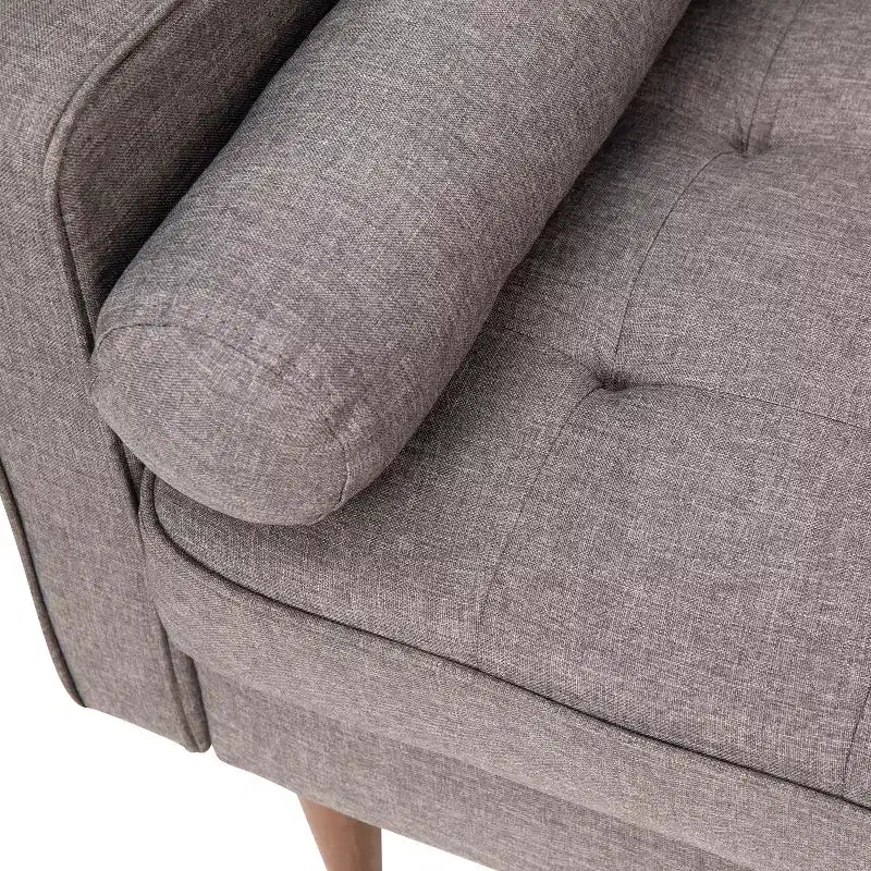 Flash Furniture Hudson Mid-Century Modern Sofa with Tufted Upholstery & Solid Wood Legs