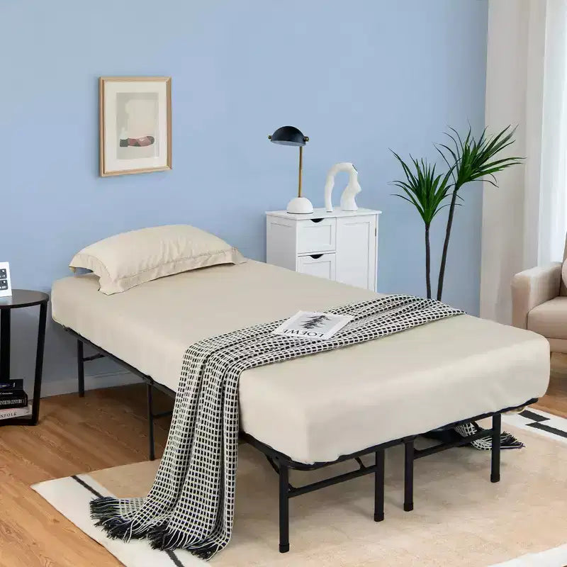 Costway Folding Metal Platform Bed Frame 13 Inch Mattress Foundation 660 LBS