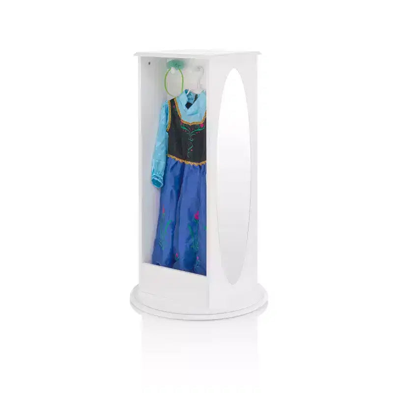 Guidecraft Kids' Rotating Dress Up Storage Center: Clothing Rack, Playroom and Bedroom Closet Organizer with Mirrors and Shelves