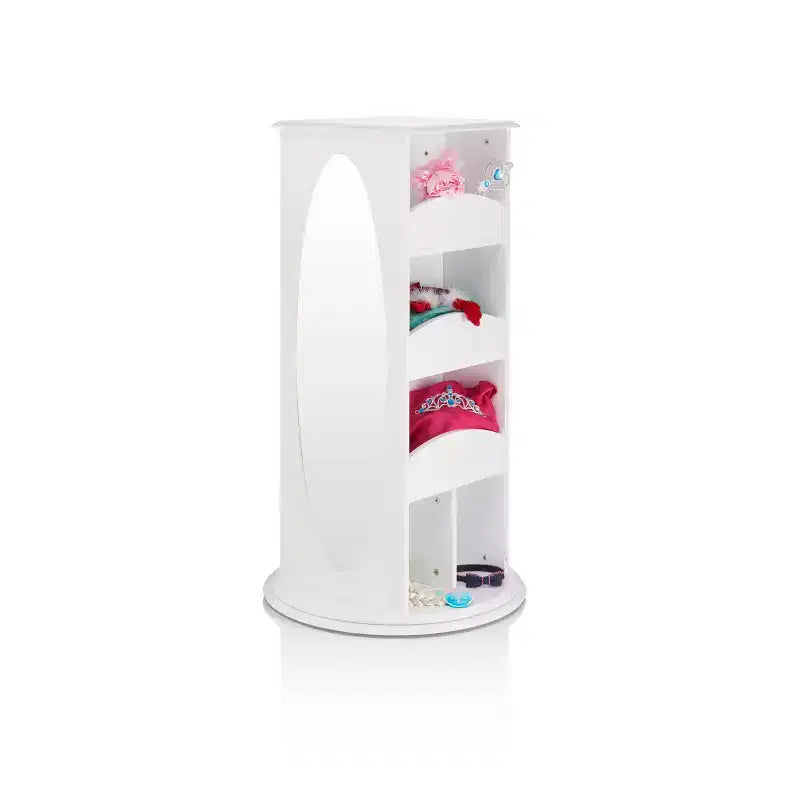 Guidecraft Kids' Rotating Dress Up Storage Center: Clothing Rack, Playroom and Bedroom Closet Organizer with Mirrors and Shelves