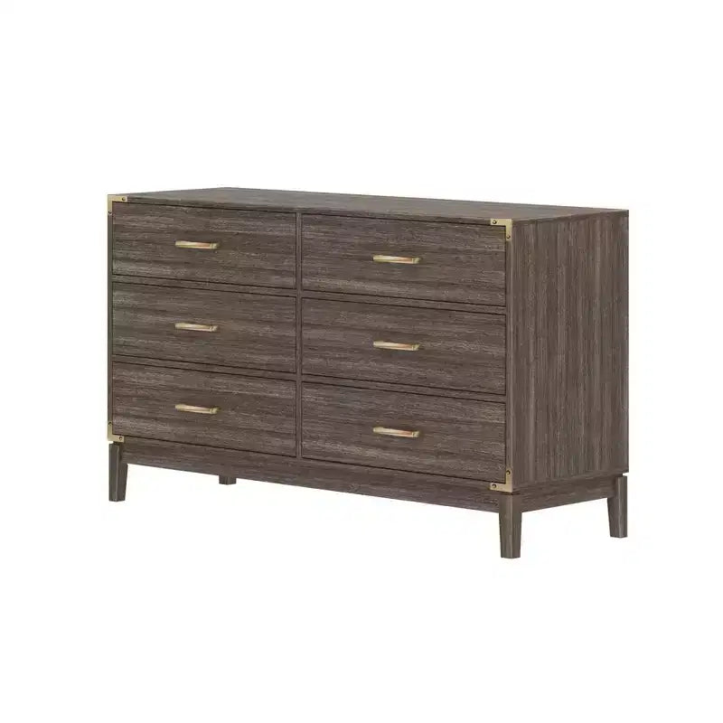Plank+Beam Solid Wood Contemporary 6-Drawer Dresser