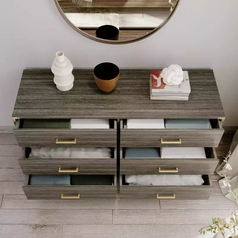Plank+Beam Solid Wood Contemporary 6-Drawer Dresser