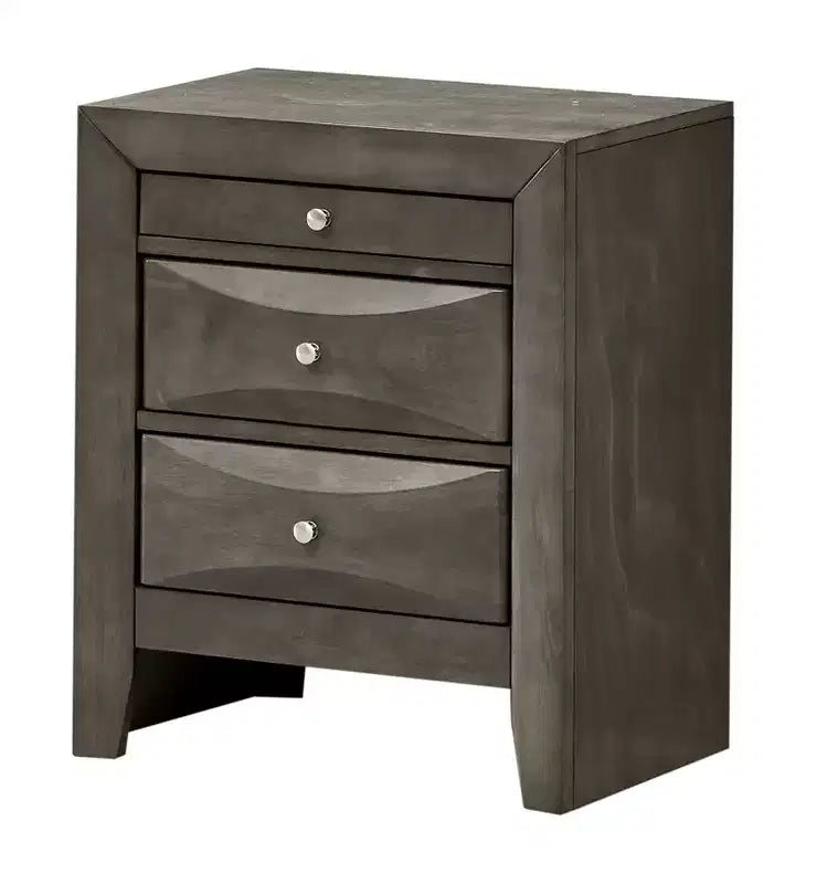 Passion Furniture Marilla 3-Drawer Nightstand (28 in. H x 23 in. W x 17 in. D)