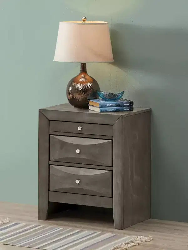 Passion Furniture Marilla 3-Drawer Nightstand (28 in. H x 23 in. W x 17 in. D)