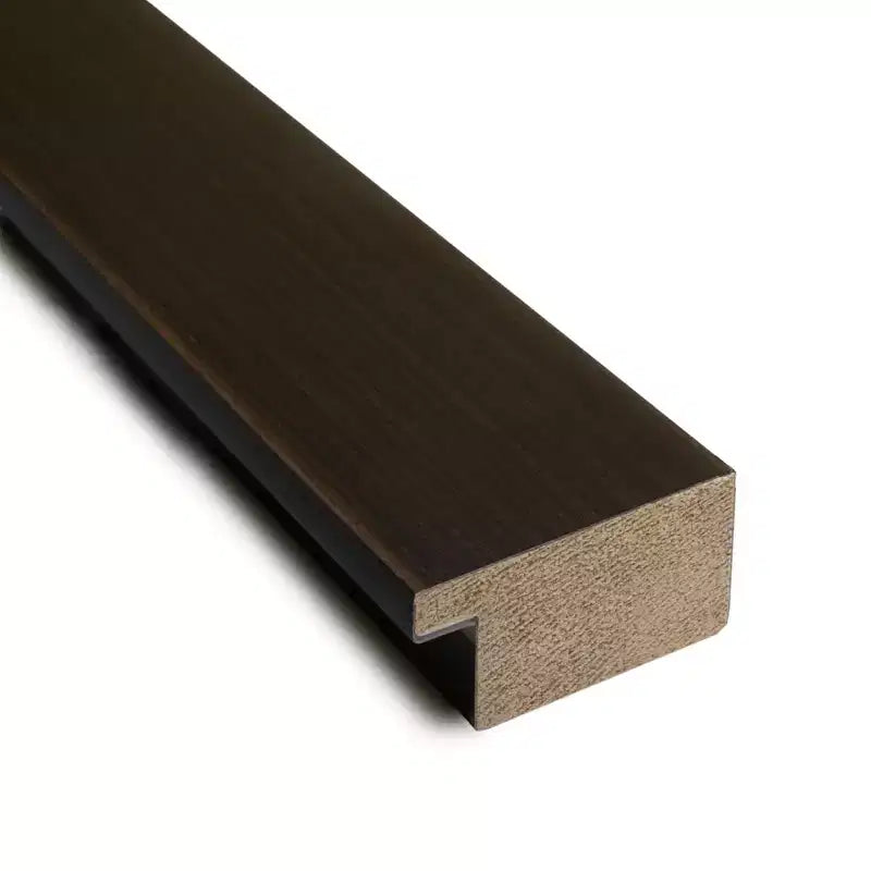 Amanti Art Espresso Brown Non-Beveled Wood Bathroom Wall Mirror