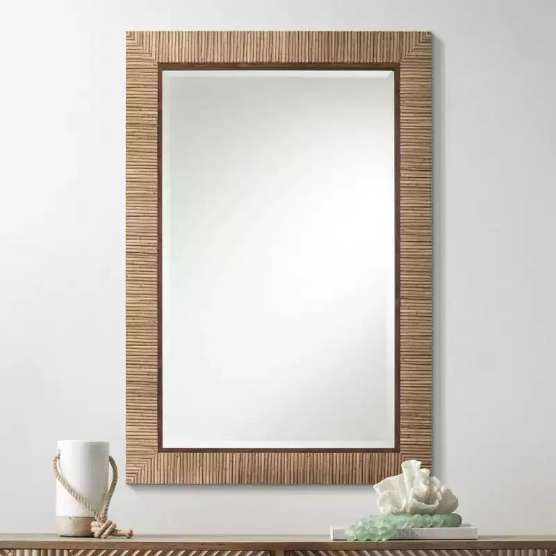 Uttermost Farria 24 x 36 Matte Natural Rectangular Wall Mirror