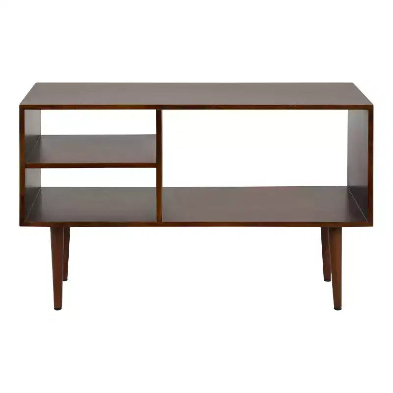 Kate and Laurel Locklear Rectangle Wood Console Table, 38x14x25, Walnut Brown