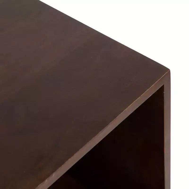 Kate and Laurel Locklear Rectangle Wood Console Table, 38x14x25, Walnut Brown
