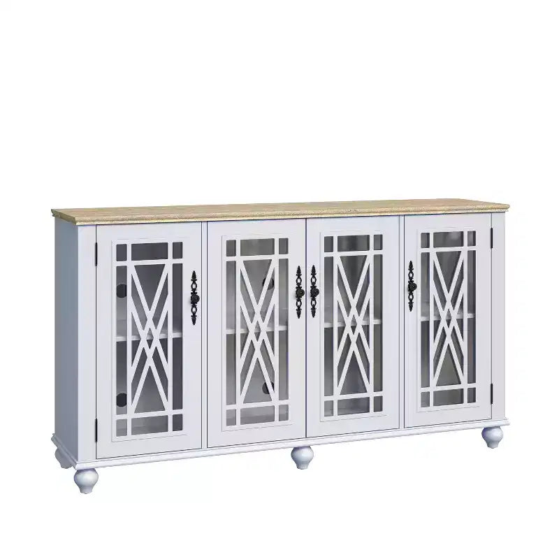 63 Vintage Storage Sideboard Buffet Accent Cabinet - Festivo