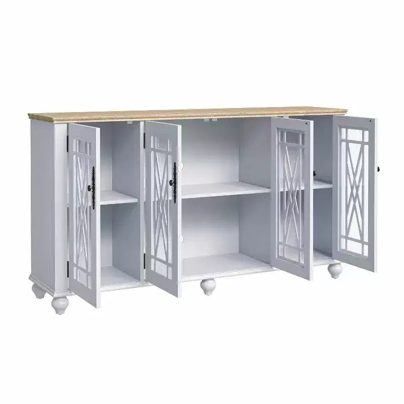 63 Vintage Storage Sideboard Buffet Accent Cabinet - Festivo