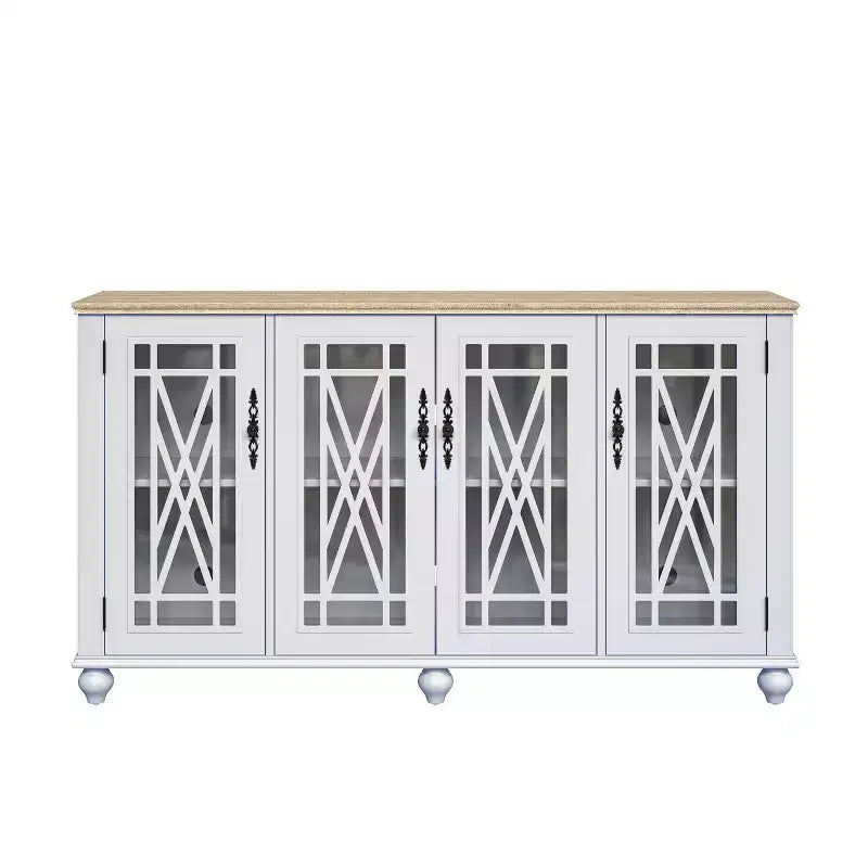 63 Vintage Storage Sideboard Buffet Accent Cabinet - Festivo