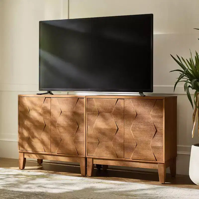 Set of 2 Lucinda 30'' Tall 2 - Door Accent Cabinet with Adjustable Shelves | HULALA HOME
