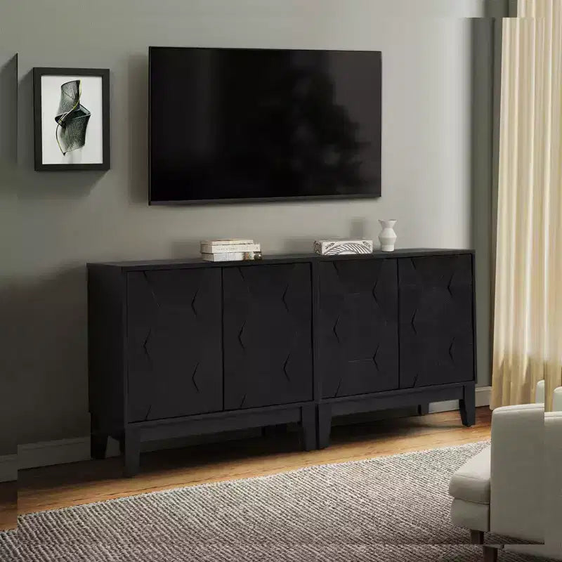 Set of 2 Lucinda 30'' Tall 2 - Door Accent Cabinet with Adjustable Shelves | HULALA HOME