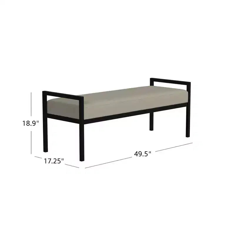 Modern Metal Bench - HomePop