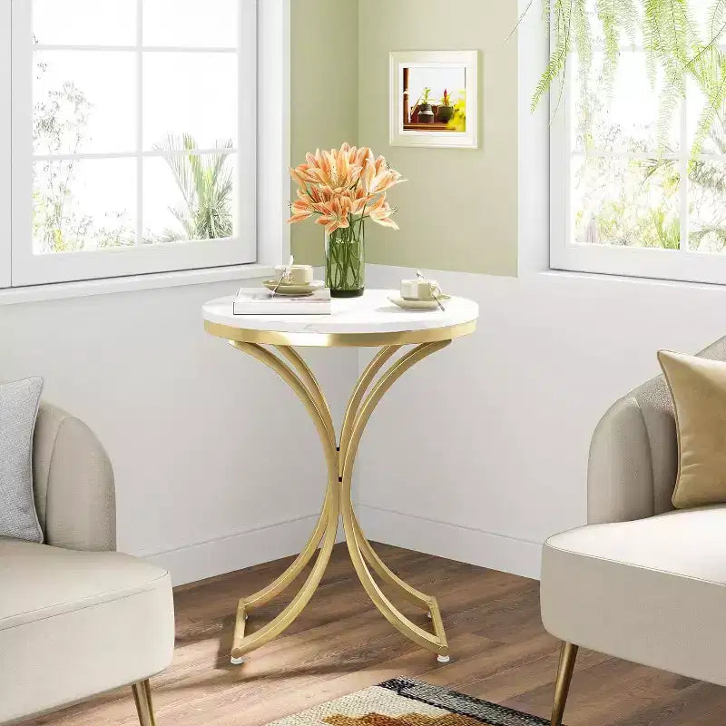 Lantine Small C Leg Round End Table