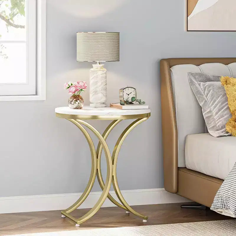 Lantine Small C Leg Round End Table