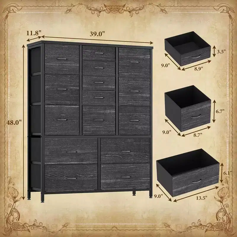 15 Drawers Dresser for Bedroom