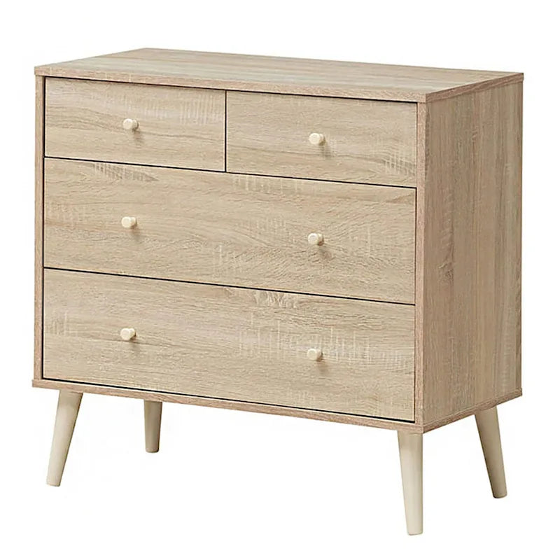 4 Drawer Dresser Free Standing Chest Wooden Storage Cabinet Organizer