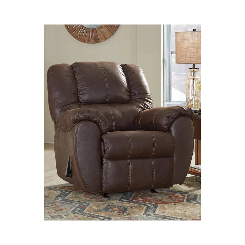 McGann Contemporary Rocker Recliner Walnut